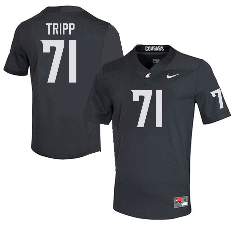 Men #71 Ashton Tripp Washington State Cougars College Football Jerseys Stitched-Charcoal